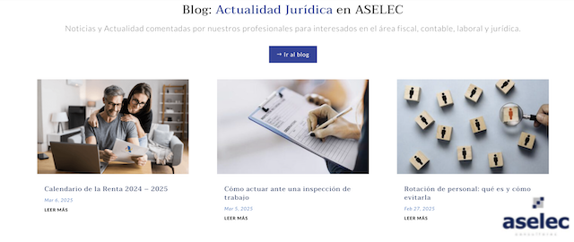 Buscador blog - Actualidad Jurídica en ASELEC Consultores en Bitakoras