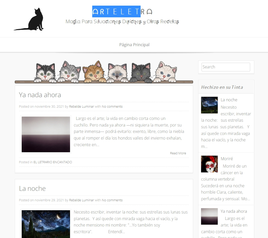 Buscador blog - Arteletra en Bitakoras