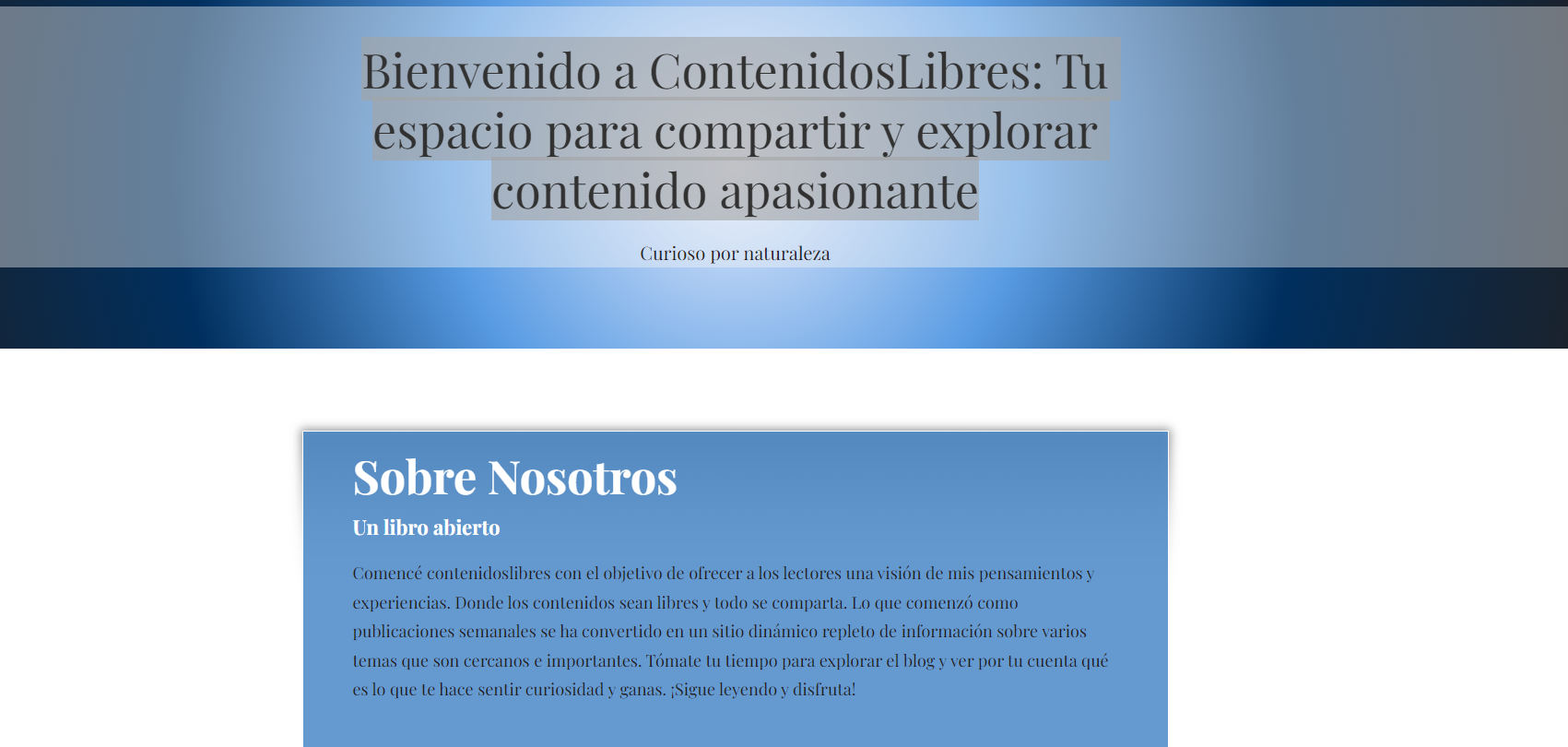Buscador blog - Contenidos Libres en Bitakoras