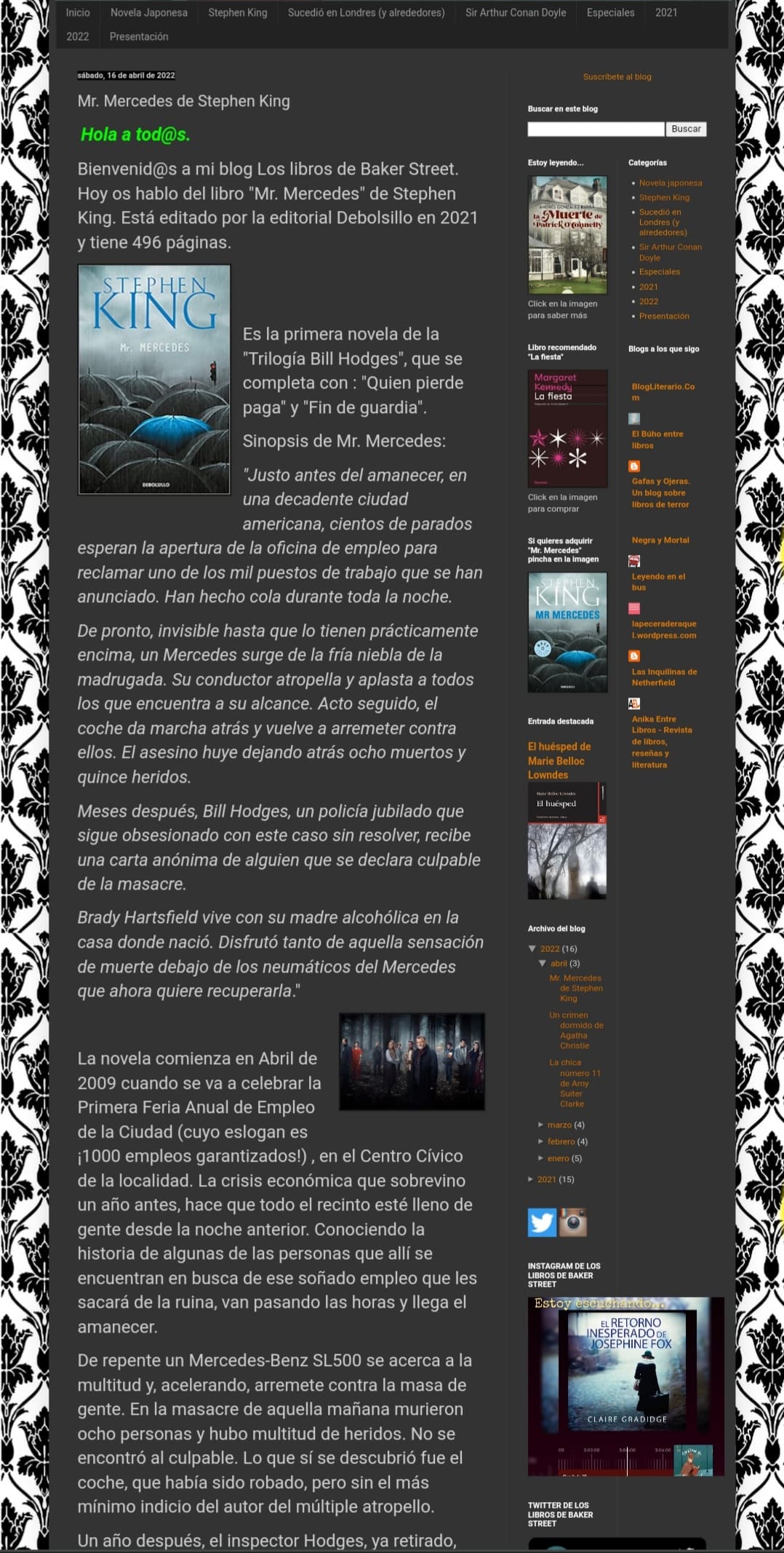 Buscador blog - Los libros de Baker Street en Bitakoras