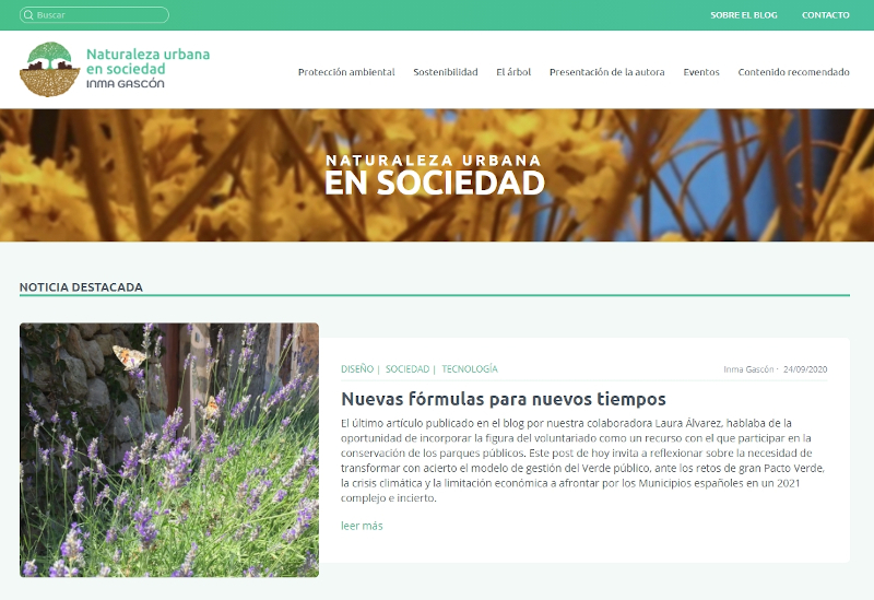 Buscador blog - Naturaleza Urbana en Sociedad en Bitakoras