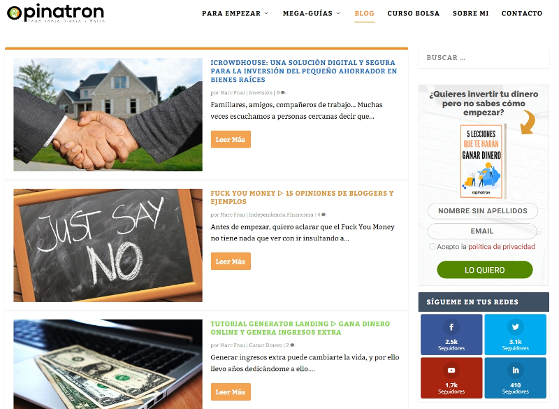 Buscador blog - Opinatron en Bitakoras