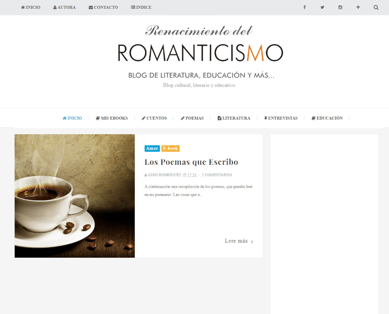 Buscador blog - Renacimiento del Romanticismo en Bitakoras